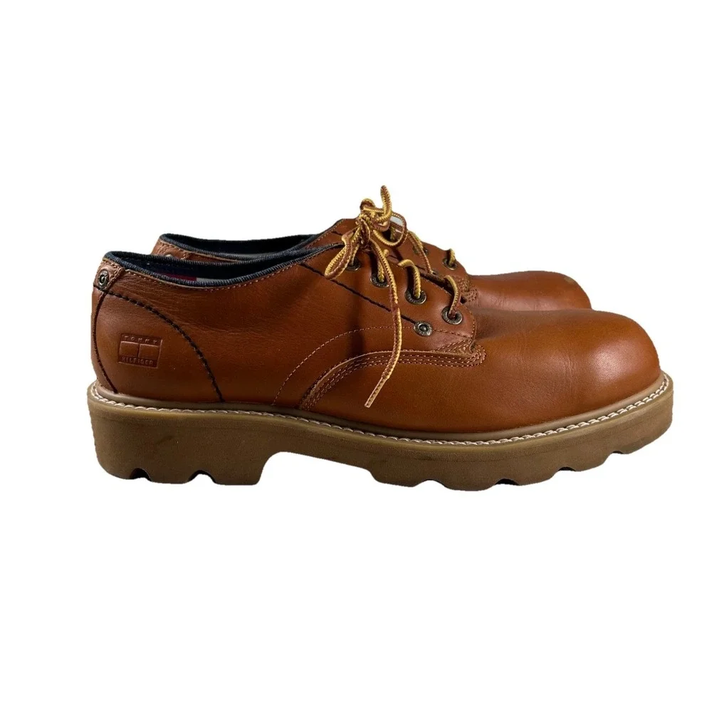 Vintage Tommy Hilfiger Shoes Mens 13 Chunky Oxford Brown Y2K 35012 G-9 CH9